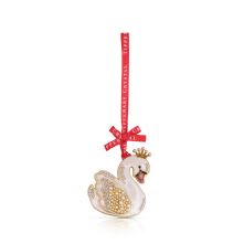 Tipperary Crystal PEARL SWAN CHRISTMAS DECORATION